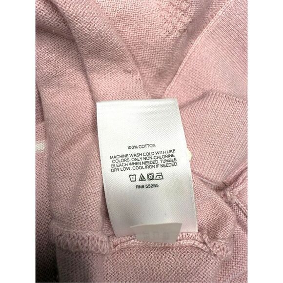 Express Men’s XL Tall Sweater Polo Shirt Short Sleeve Pink Button Front NEW - Picture 7 of 7